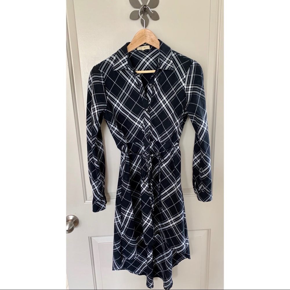 Love Notes Plaid High-Low Dress